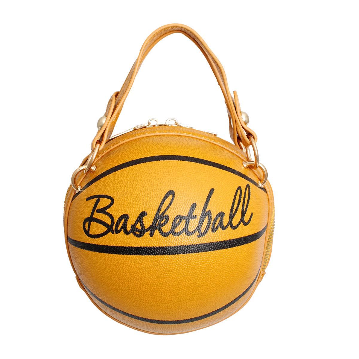 Clutch Mustard Brown Basketball Bag for Women