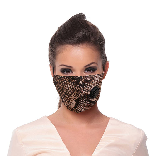 Gray Snake Skin Filter Mask
