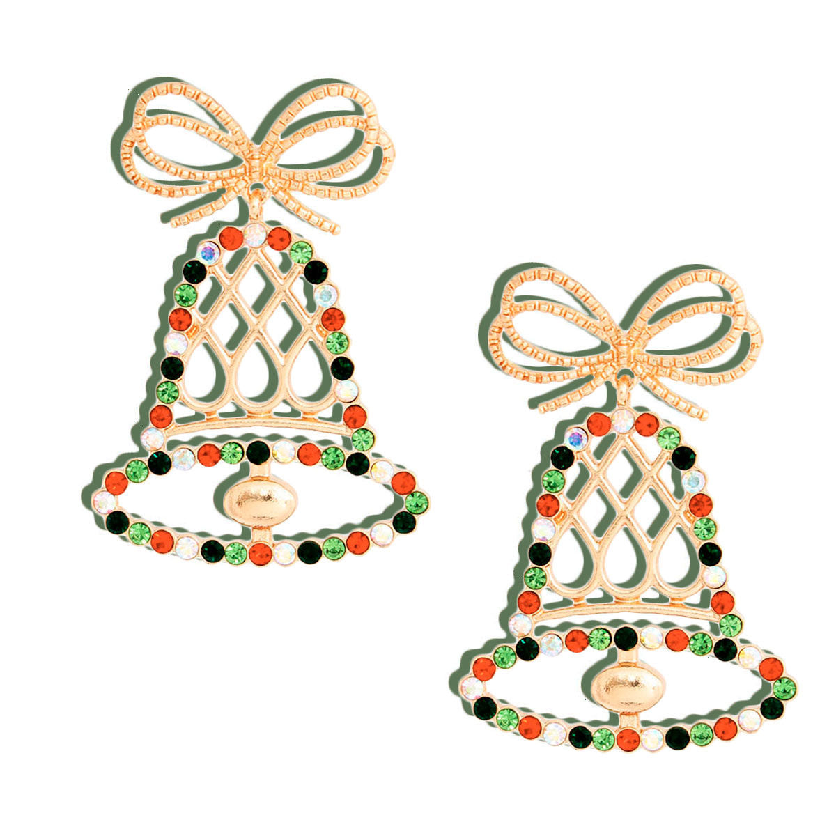 Dangle Xmas Medium Bell Earrings for Women