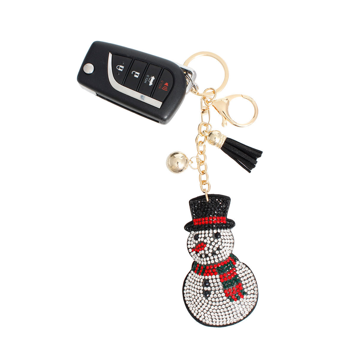 Keychain Black Snowman Bag Clip for Women