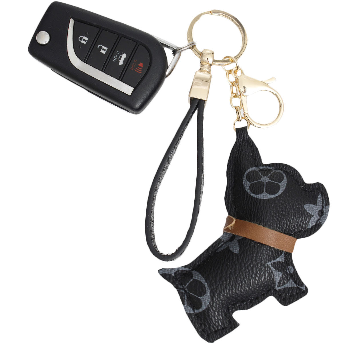 Black Dog Keychain Clip