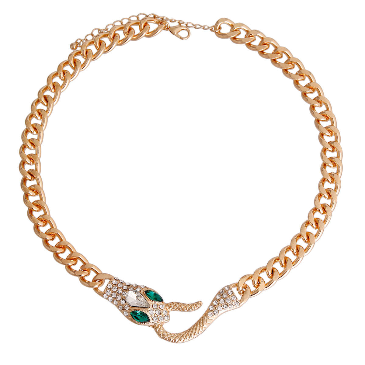 Gold Designer Snake Chain Necklace