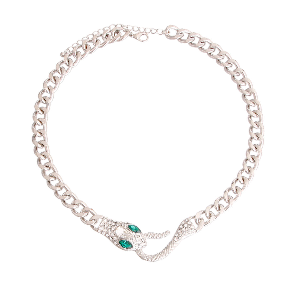 Silver Designer Snake Chain Necklace