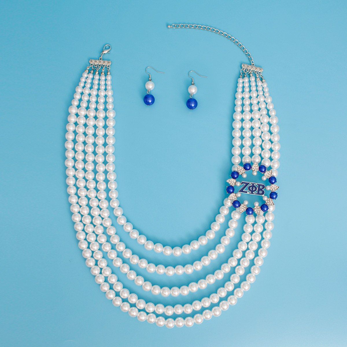 Necklace White Pearl ZPB Set for Women