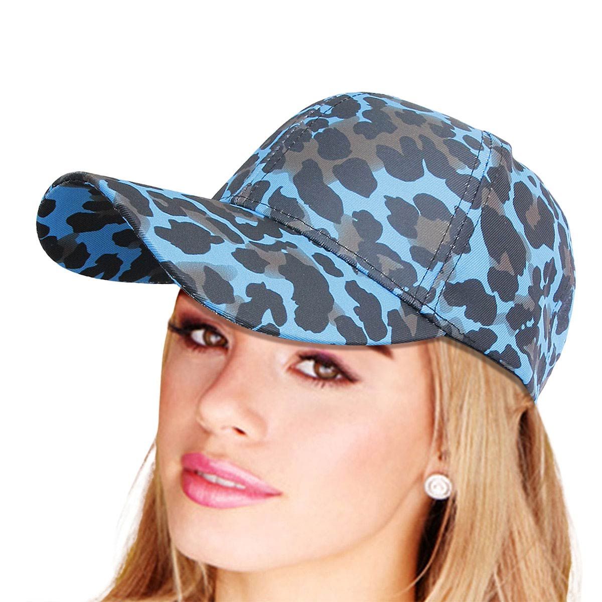 Blue Leopard Baseball Hat
