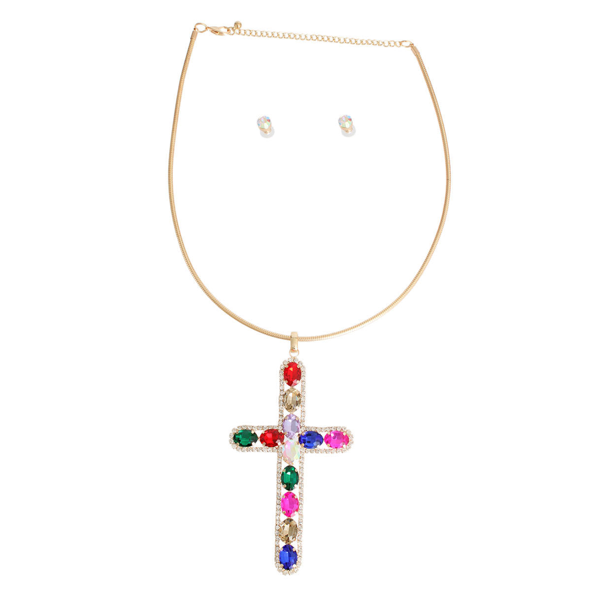 Collar Multi Elegant Cross Necklace