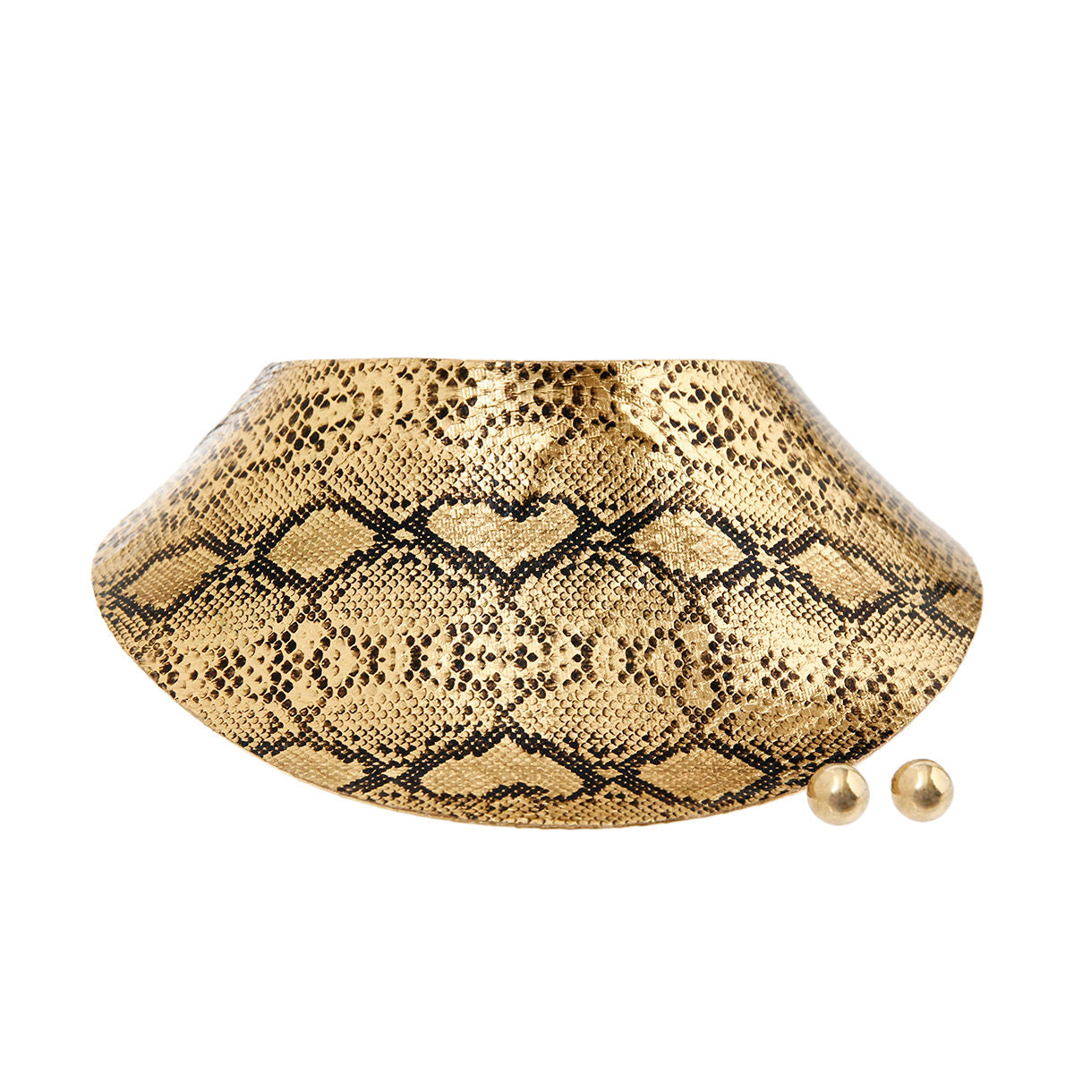 Gold Snake Print Collar Choker Set