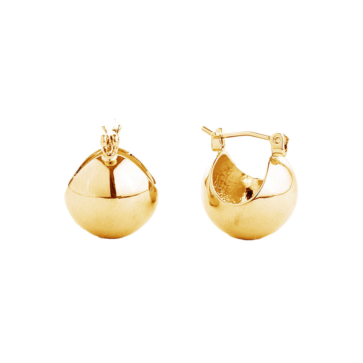 Hoop 14K Gold Mini Ball Earrings for Women