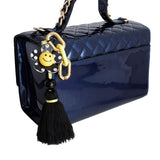 Black Polka Dot Keychain Bag Charm