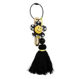 Black Polka Dot Keychain Bag Charm