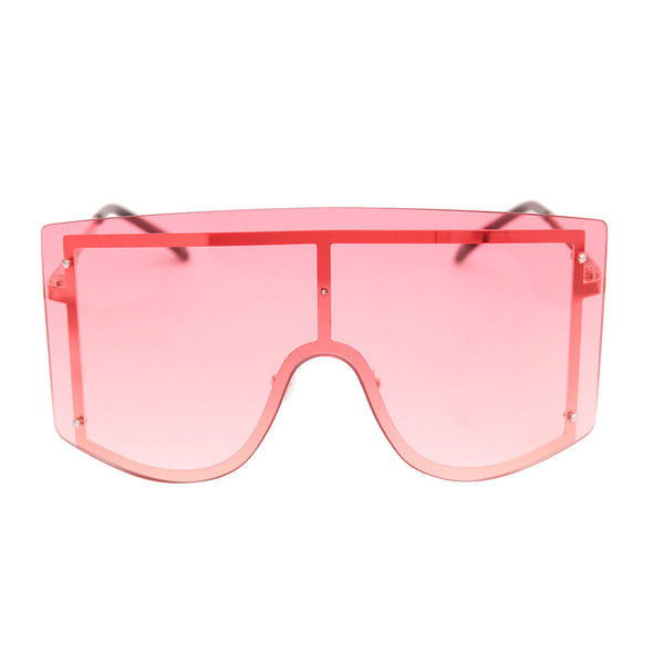 Pink Designer Shield Sunglasses