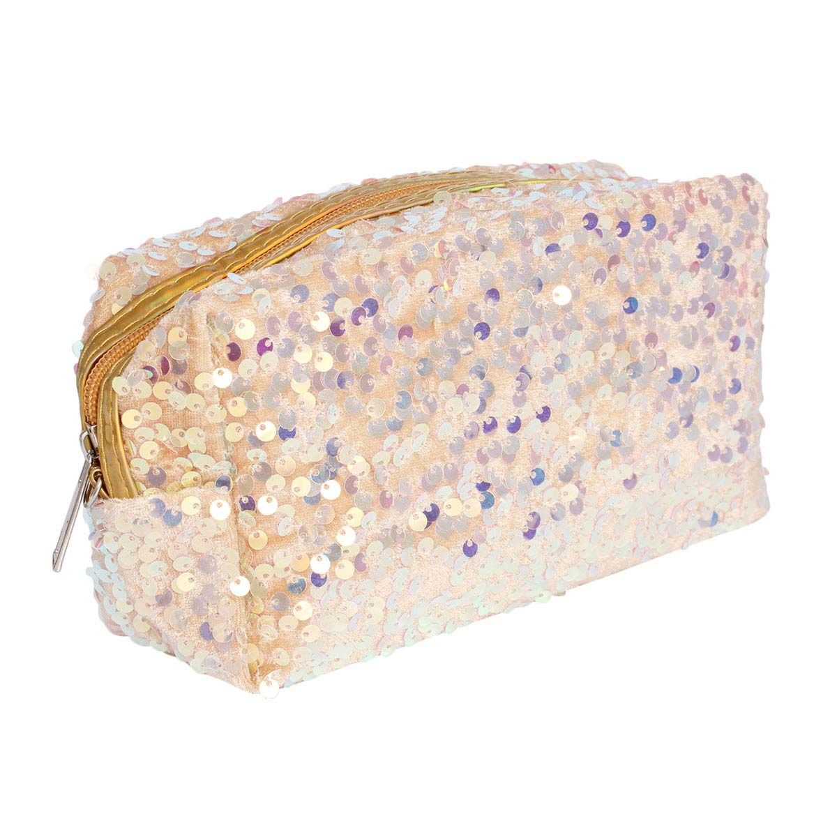 Gold Sequin Costmetic Pouch