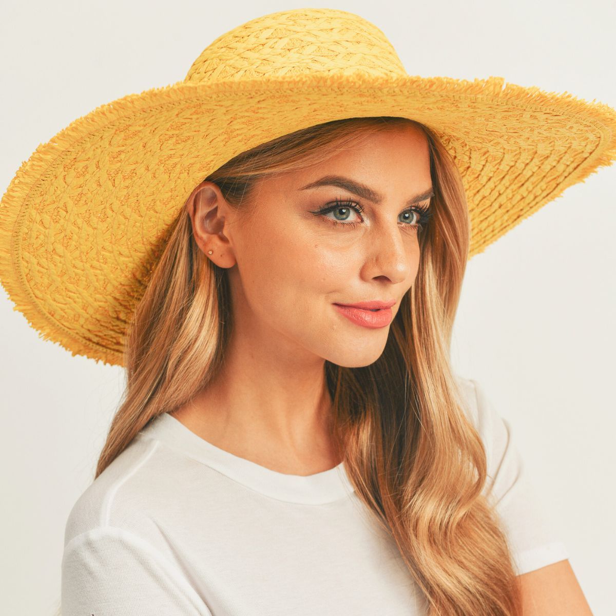 Solid Yellow Floppy Sun Hat
