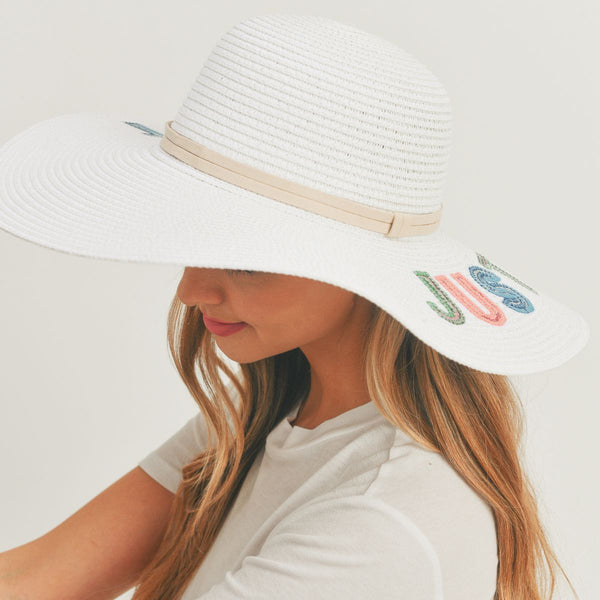 JUST CHILL OUT White Floppy Hat