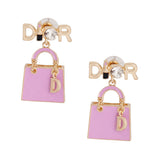 Lavender Dangle Handbag Earrings