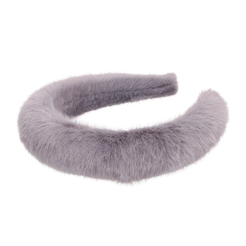 Gray Fur Headband