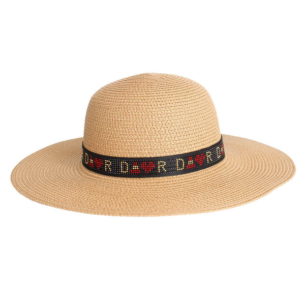 Khaki Designer D Panama Hat