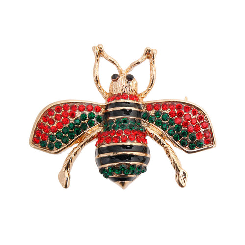 Designer Style Rhinestone Bee Brooch