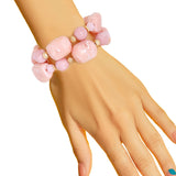 Light Pink Marbled Bead Bracelets