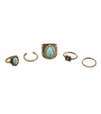 Turquoise Antique Ring Set