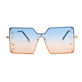 Blue Square Stone Sunglasses