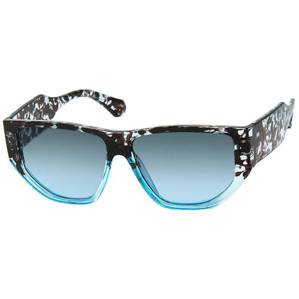 Blue Tortoise Geometric Sunglasses