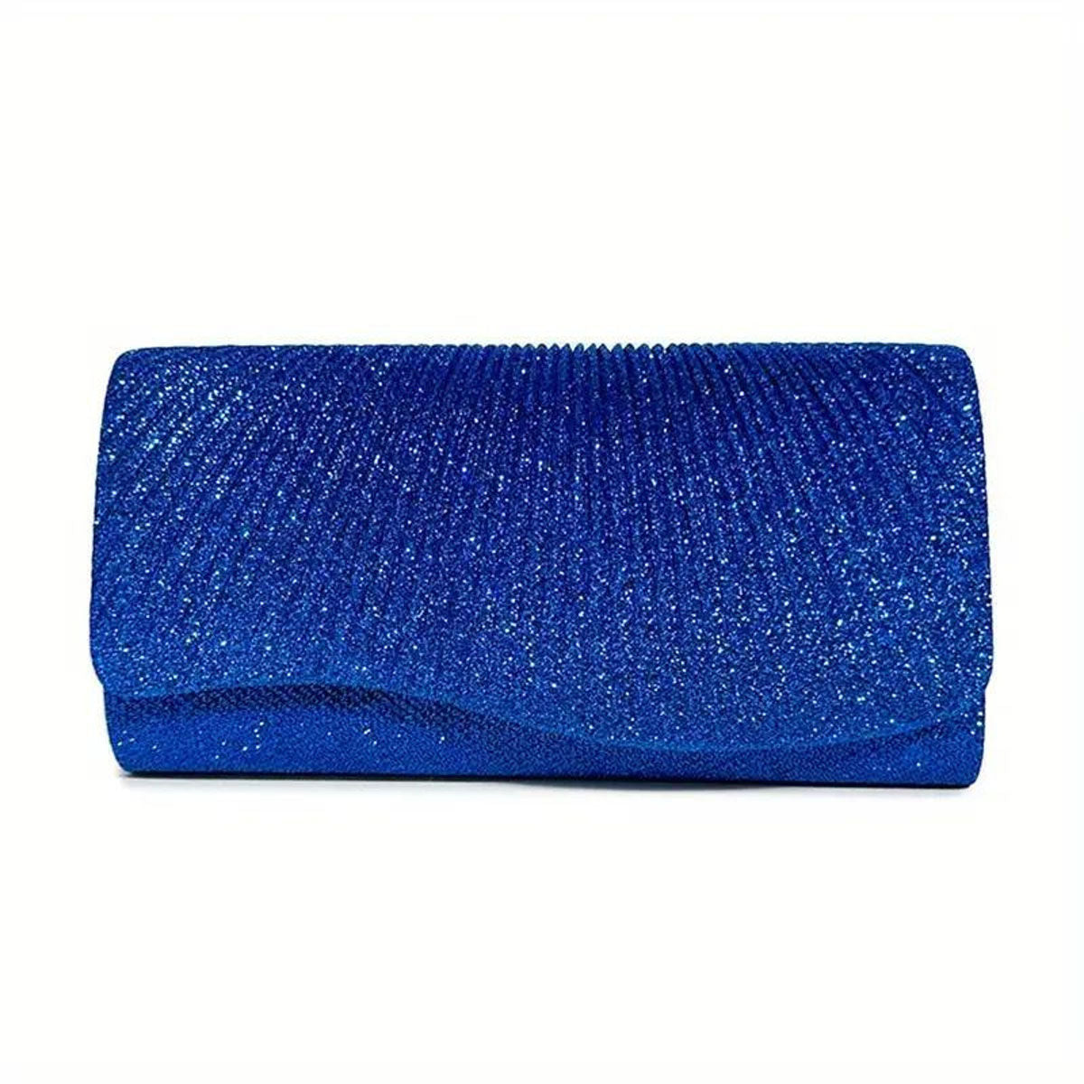 Clutch Blue Ruched Evening Bag for Women