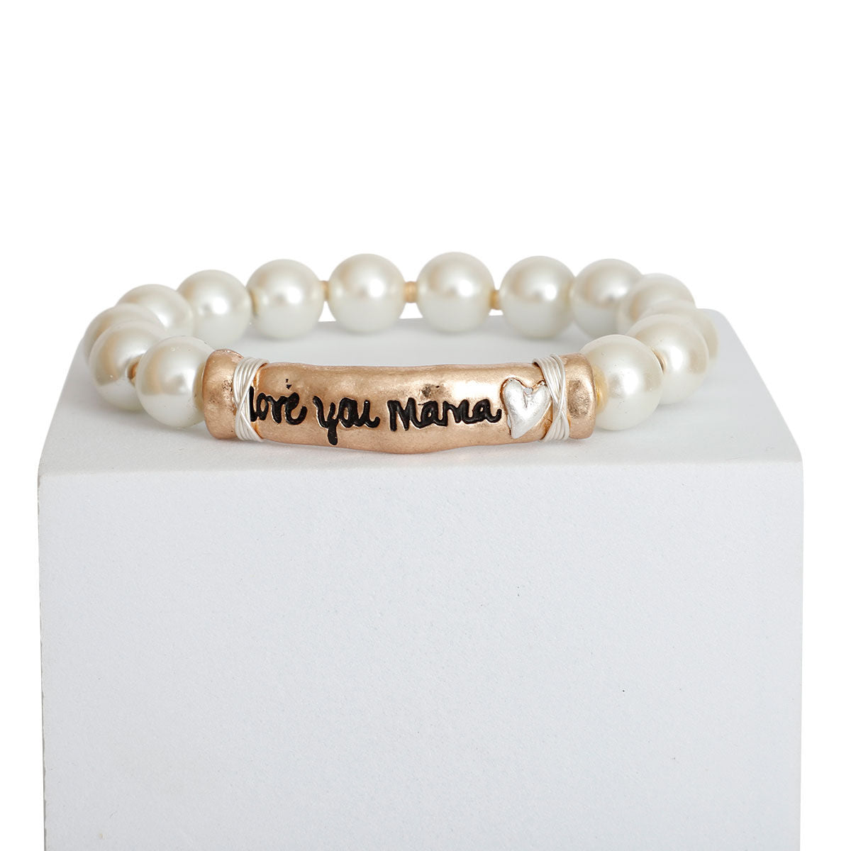 Pearl Gold Love You Mama Bracelet